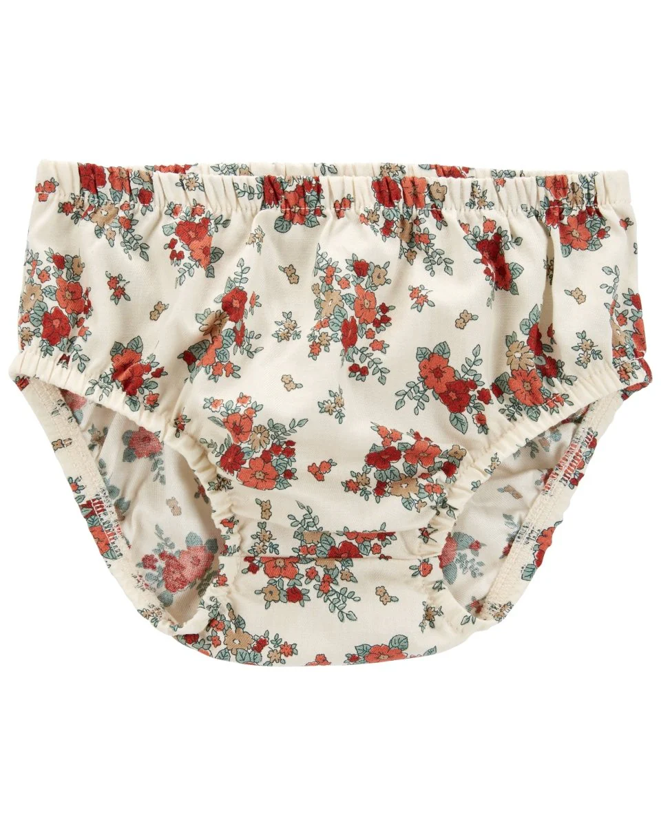 Conjunto dos piezas vestido de sarga con medias y diseño floral - Image 3