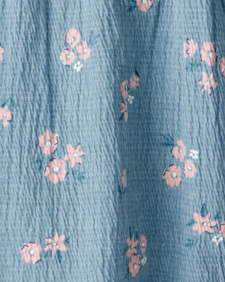 Conjunto 2 piezas con vestido azul floral y body - Image 3